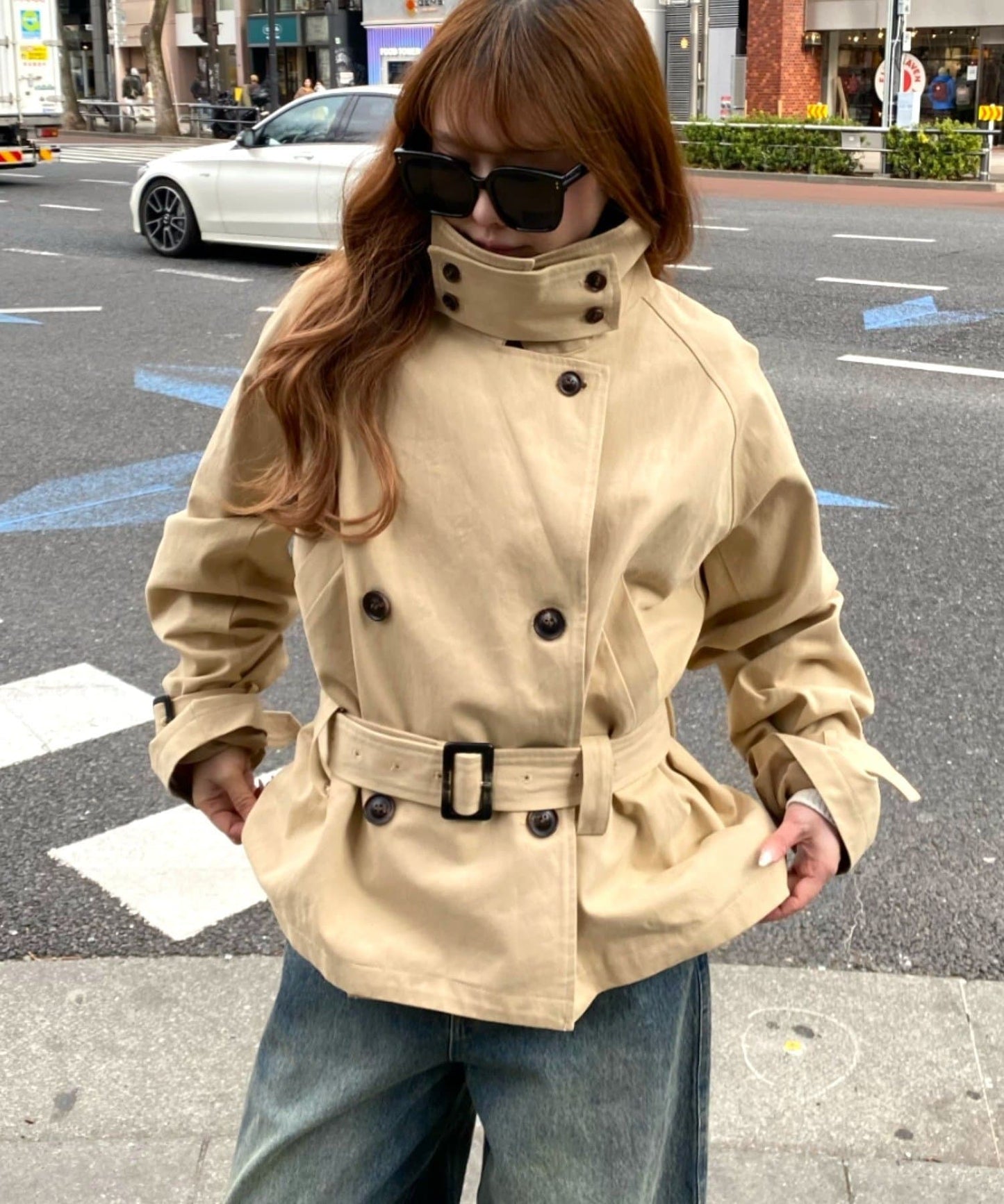 RAY CASSIN Short loose trench coat - Image 12