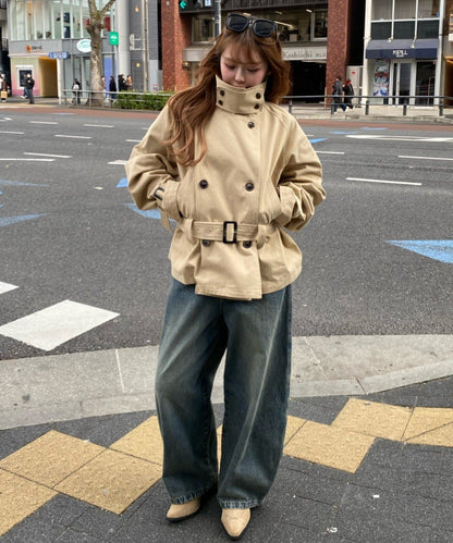 RAY CASSIN Short loose trench coat - Image 13