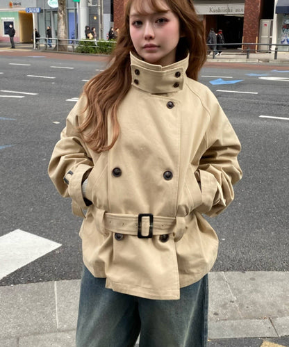 RAY CASSIN Short loose trench coat - Image 14