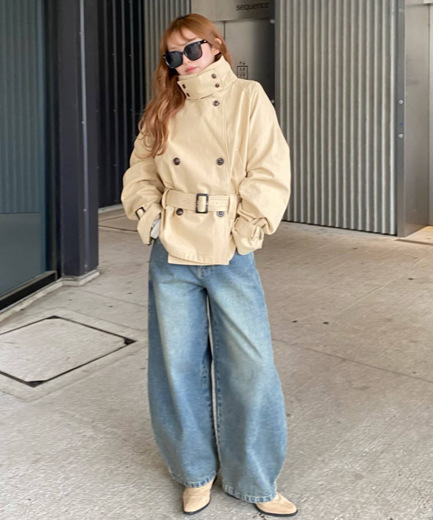 RAY CASSIN Short loose trench coat - Image 16