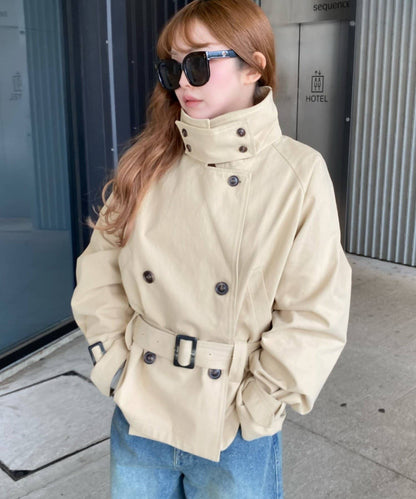 RAY CASSIN Short loose trench coat - Image 17