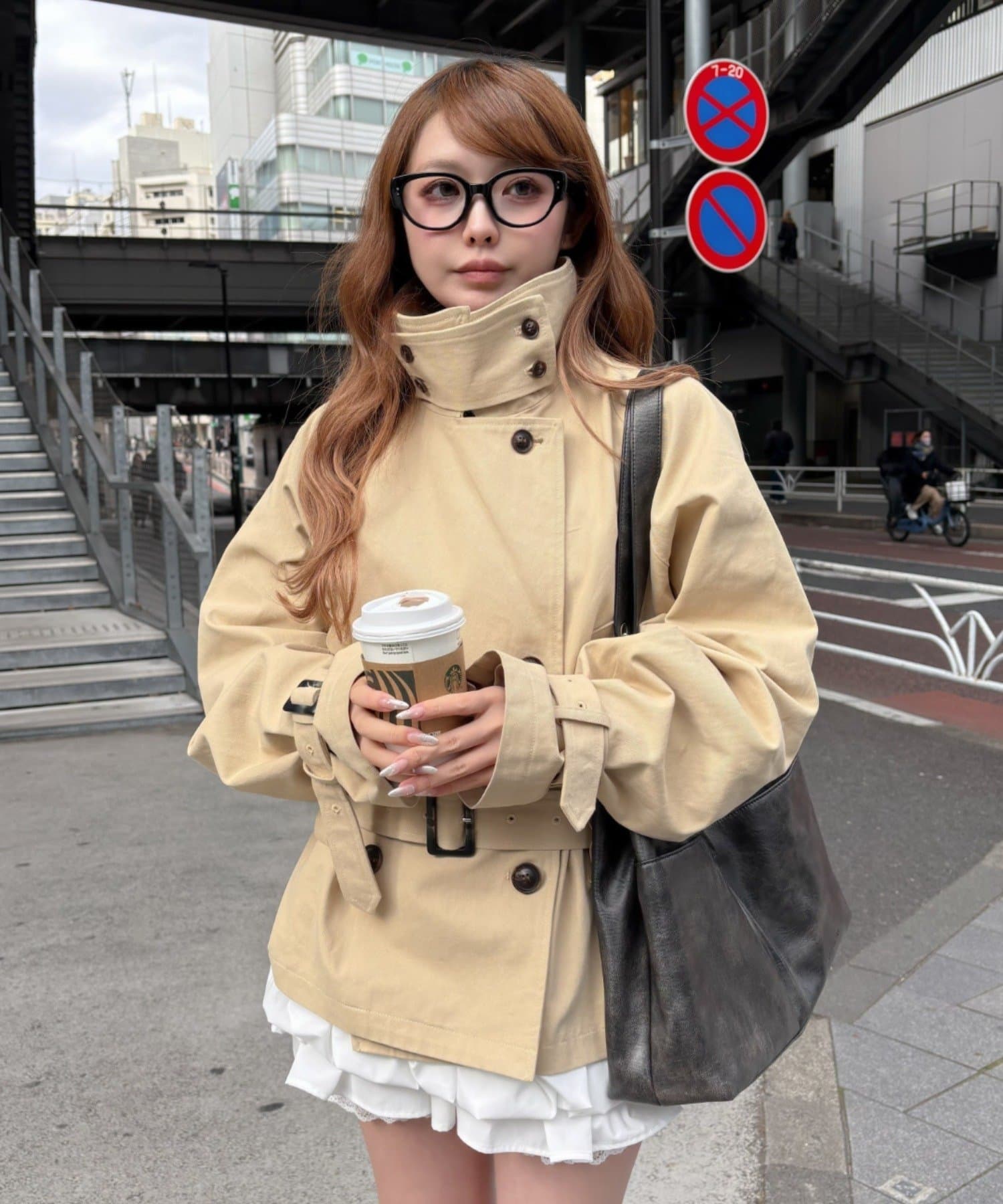 RAY CASSIN Short loose trench coat - Image 18