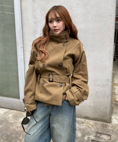 RAY CASSIN Short loose trench coat - Image 22