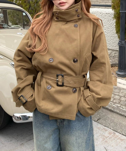 RAY CASSIN Short loose trench coat - Image 23