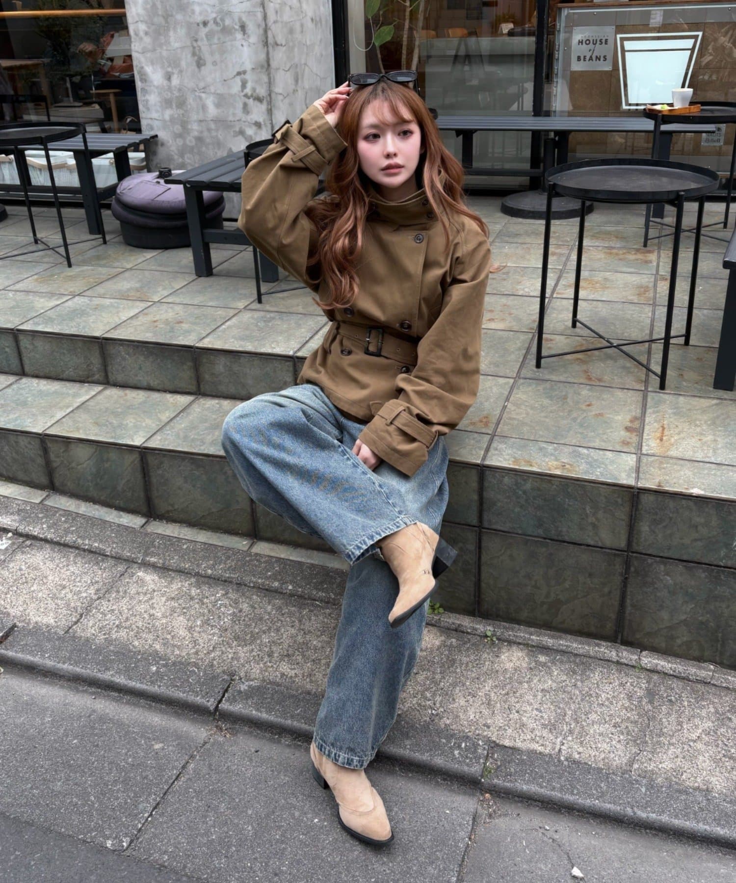 RAY CASSIN Short loose trench coat - Image 25