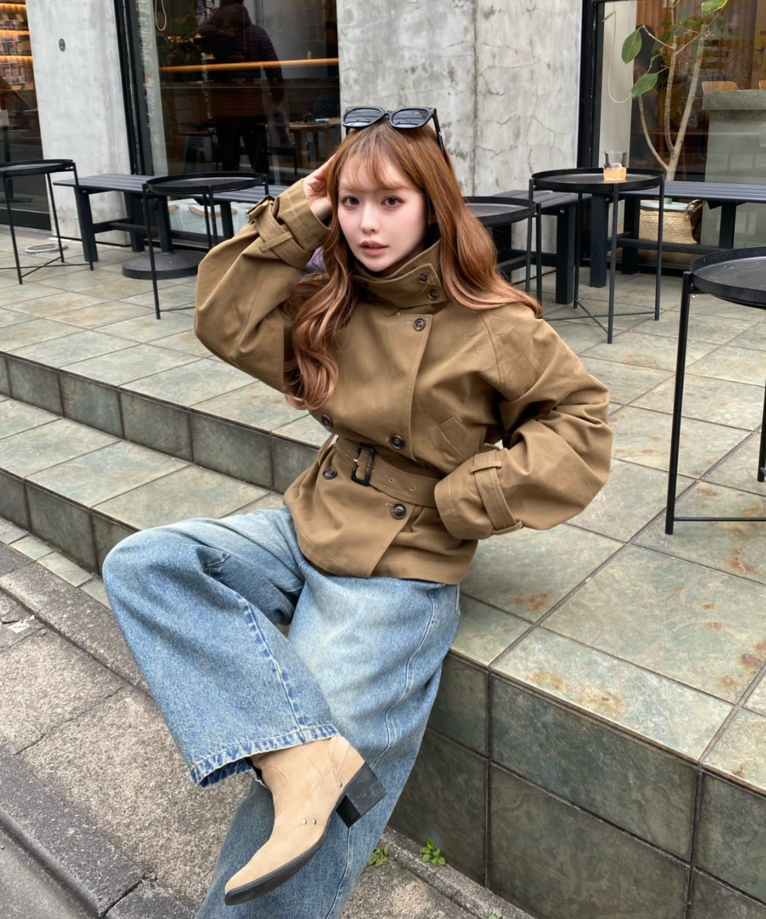 RAY CASSIN Short loose trench coat - Image 27