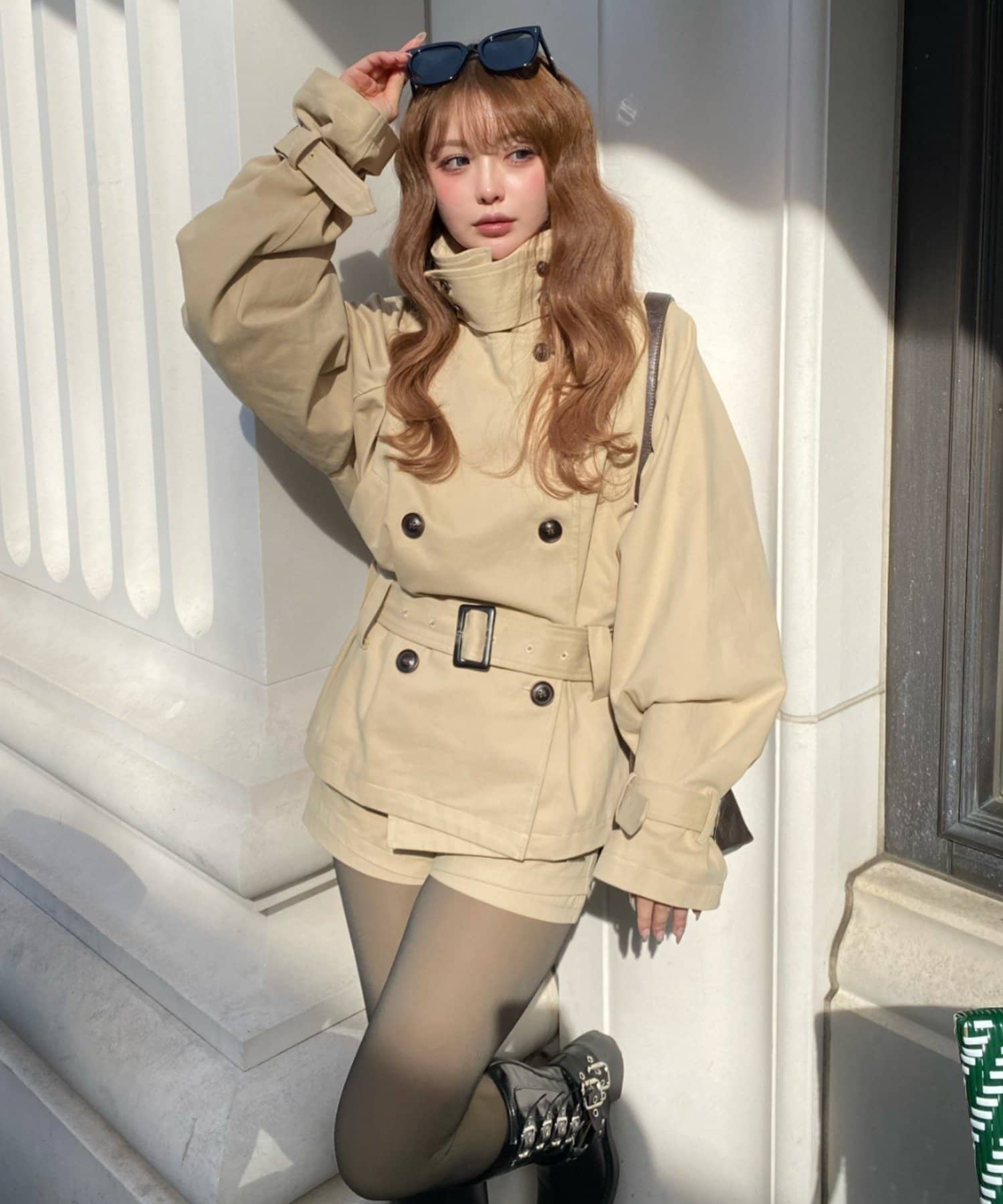 RAY CASSIN Short loose trench coat - Image 5