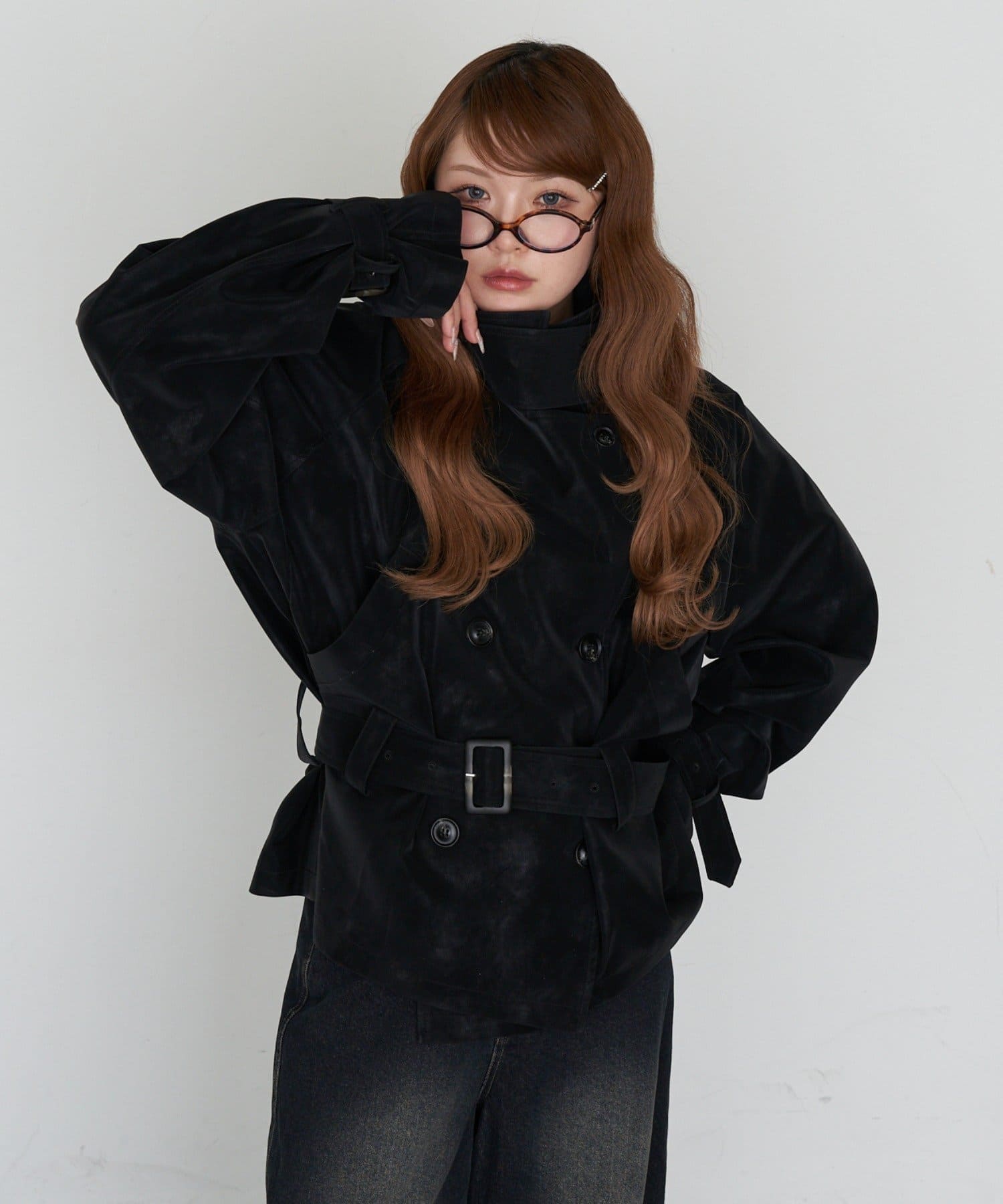 RAY CASSIN Short loose trench coat - Image 33