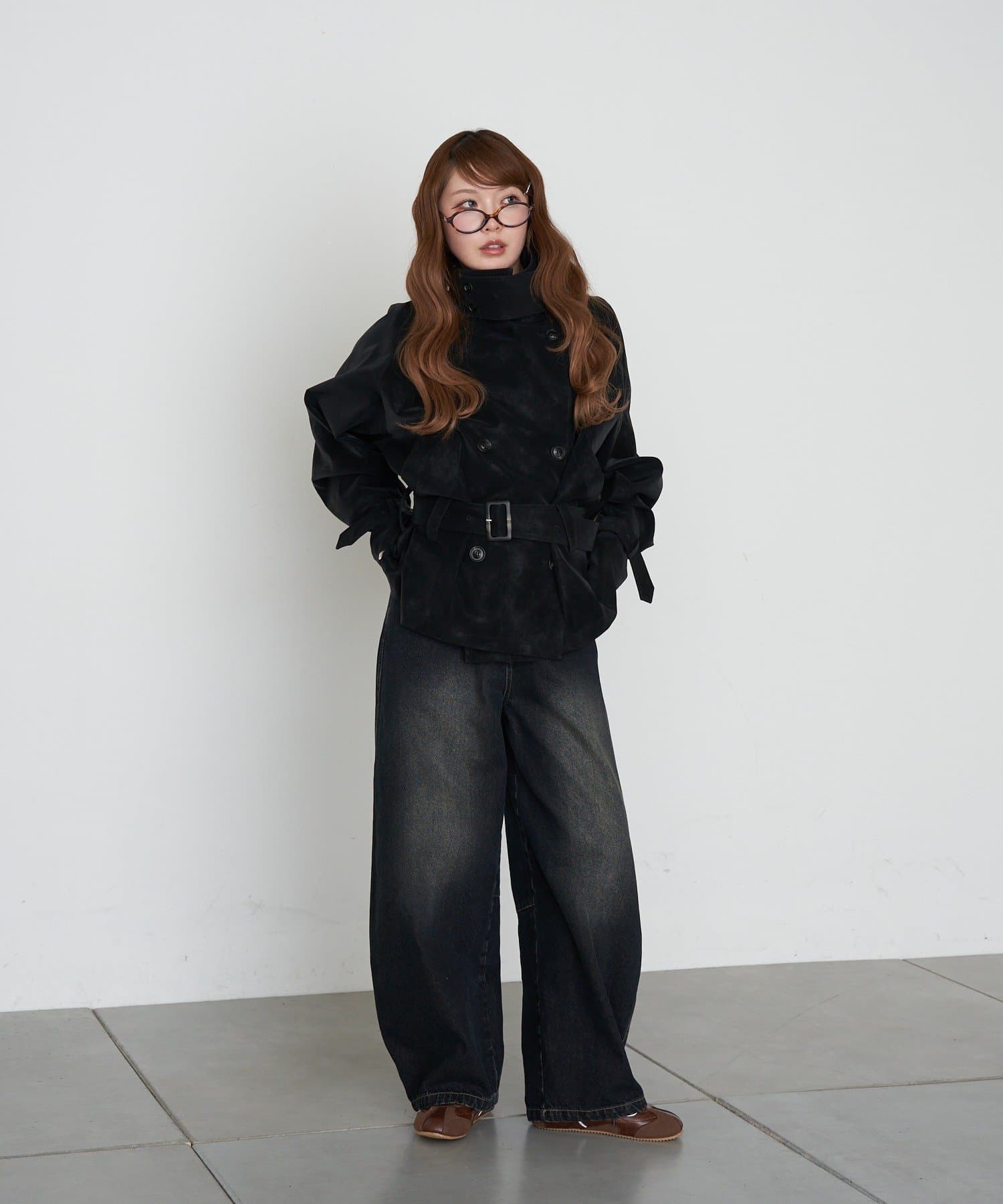 RAY CASSIN Short loose trench coat - Image 38