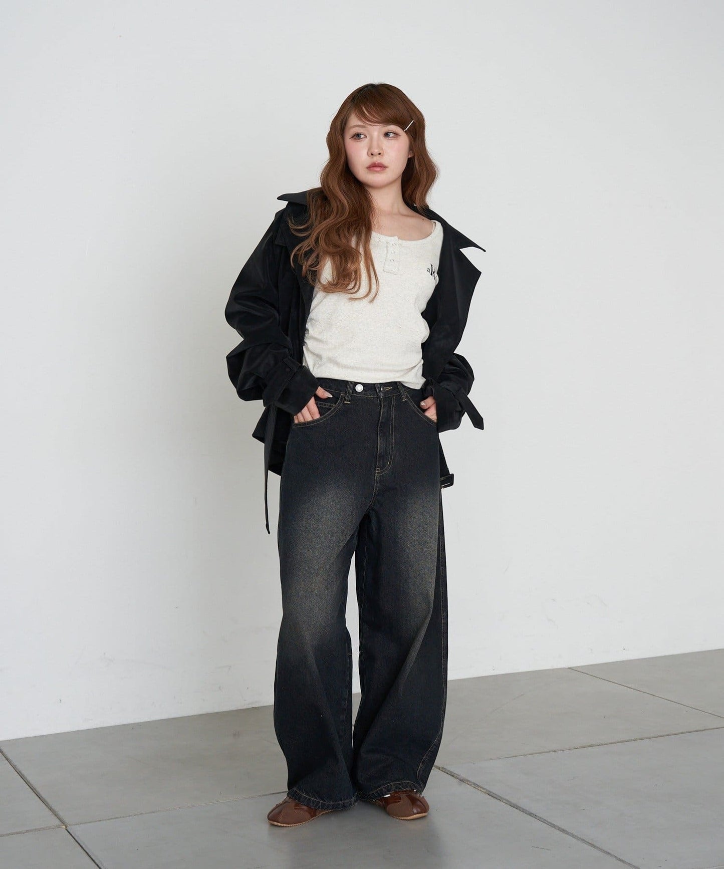 RAY CASSIN Short loose trench coat - Image 41