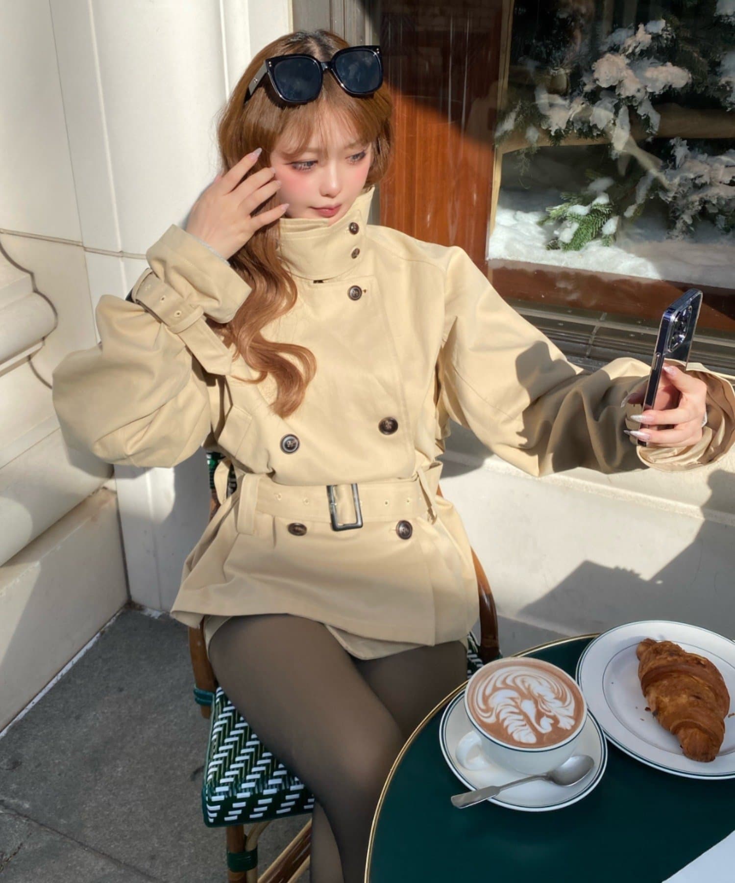 RAY CASSIN Short loose trench coat - Image 6