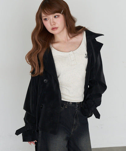 RAY CASSIN Short loose trench coat - Image 43