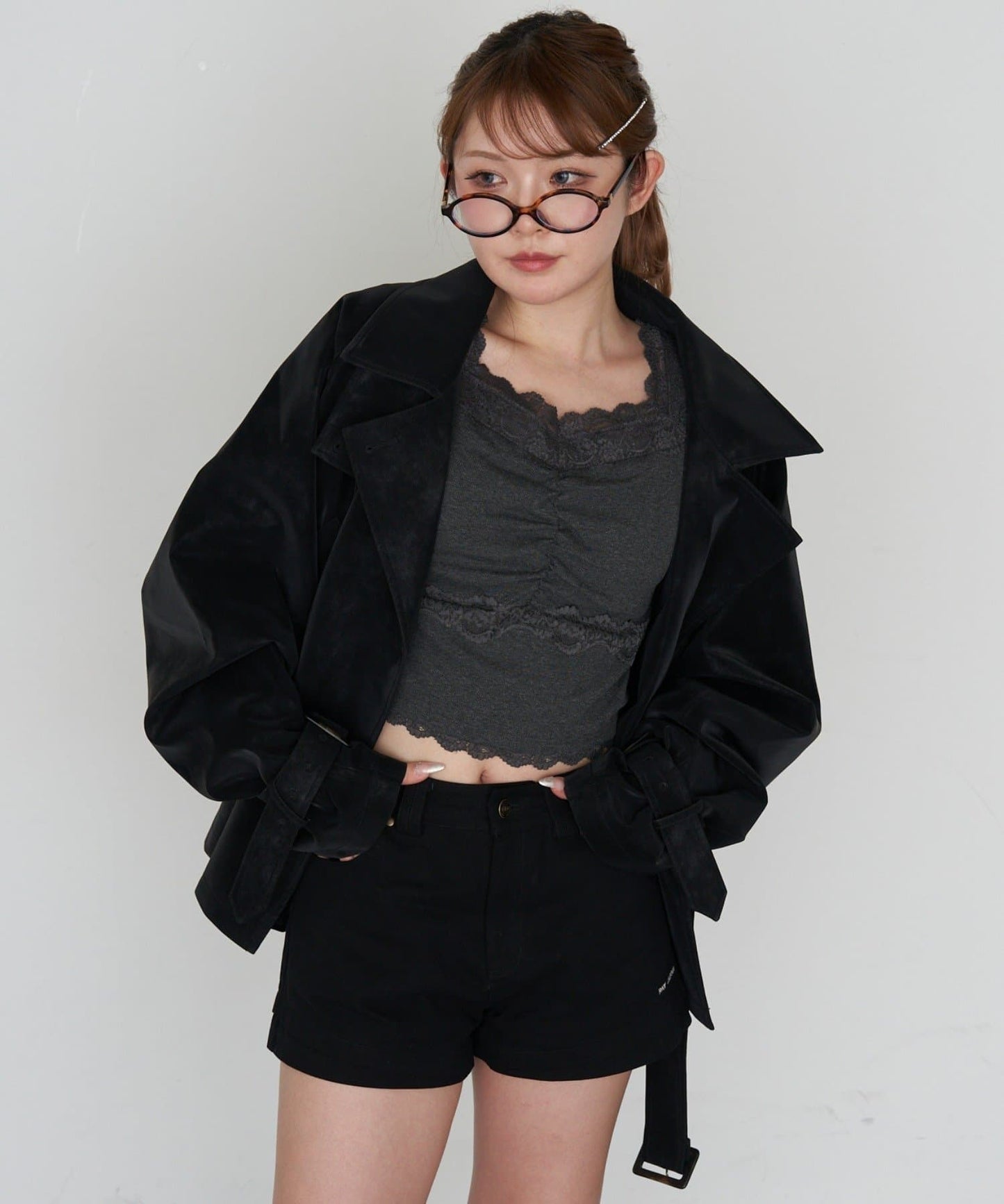 RAY CASSIN Short loose trench coat - Image 45