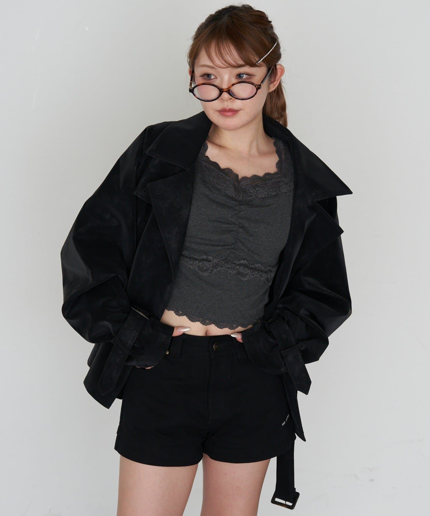 RAY CASSIN Short loose trench coat - Image 45