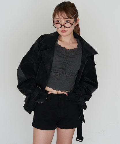 RAY CASSIN Short loose trench coat - Image 45