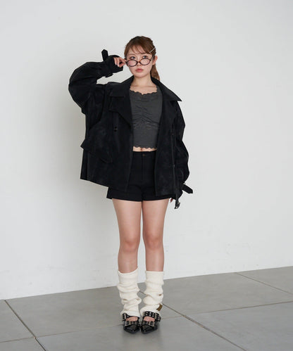 RAY CASSIN Short loose trench coat - Image 48