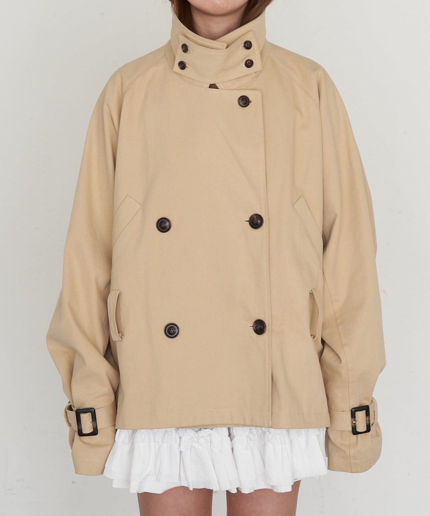 RAY CASSIN Short loose trench coat - Image 52