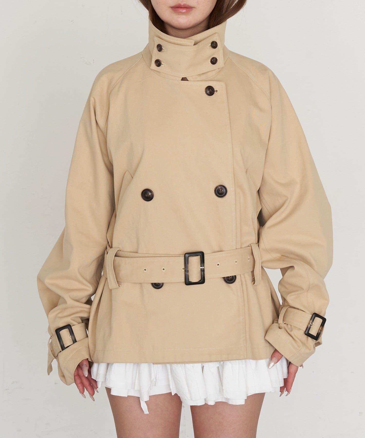 RAY CASSIN Short loose trench coat - Image 53