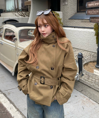 RAY CASSIN Short loose trench coat - Image 3