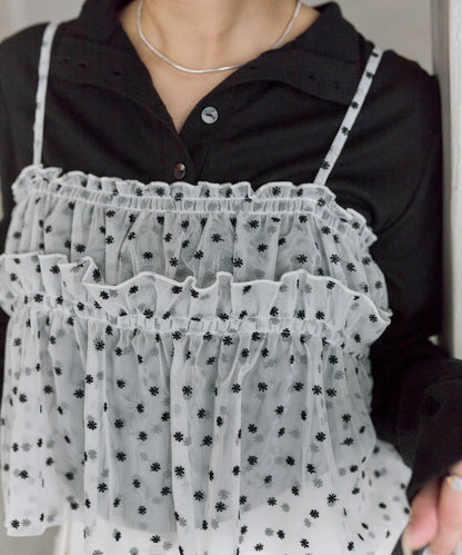 mystic 薄紗 flower bustier - Image 11