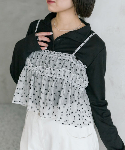 mystic 薄紗 flower bustier - Image 12