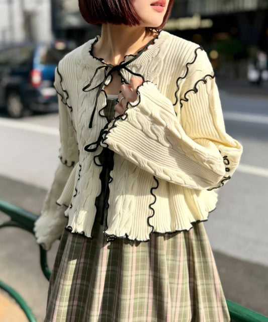 [人氣款2.0 -  材質版型升級] w closet 靚配色針織Cardigan - Image 2