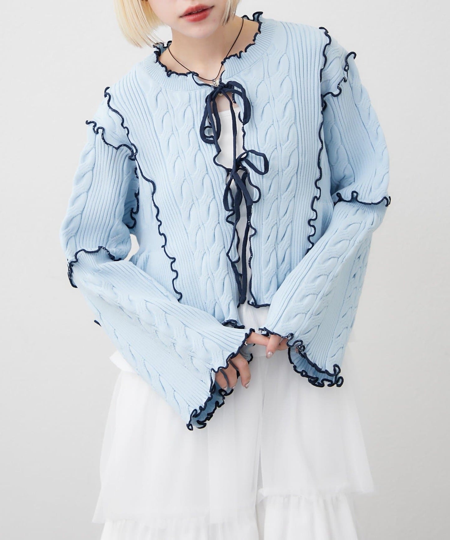 [人氣款2.0 -  材質版型升級] w closet 靚配色針織Cardigan - Image 4