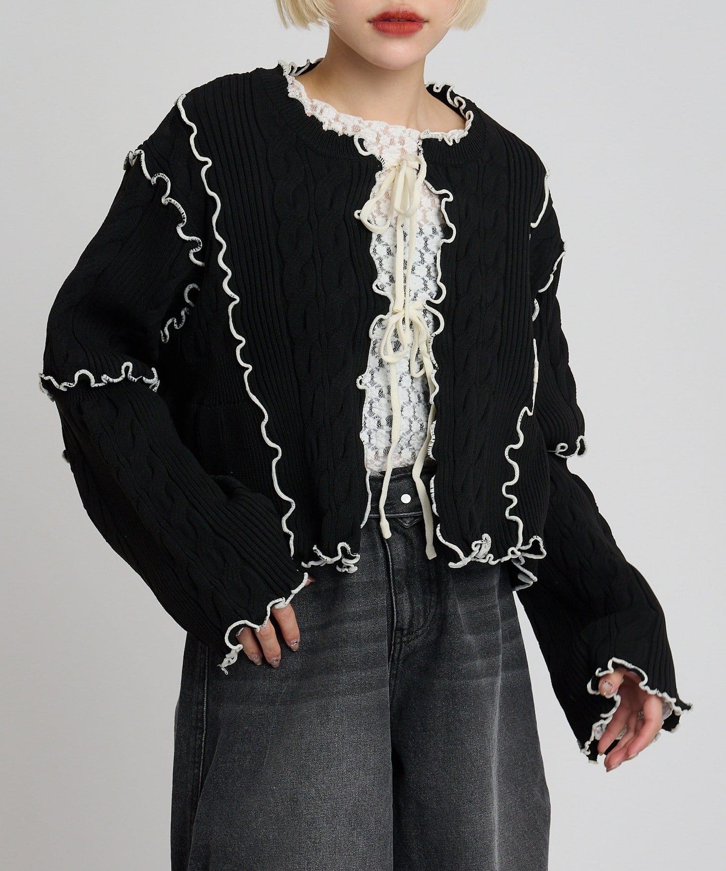 [人氣款2.0 -  材質版型升級] w closet 靚配色針織Cardigan - Image 52