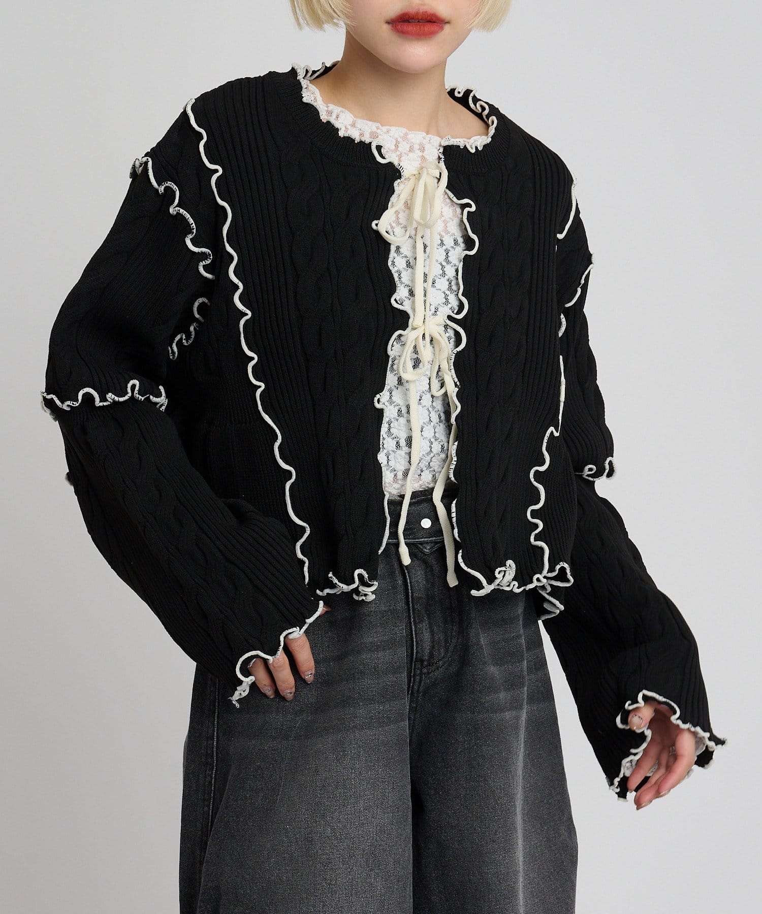 [人氣款2.0 -  材質版型升級] w closet 靚配色針織Cardigan - Image 52