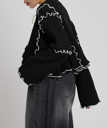 [人氣款2.0 -  材質版型升級] w closet 靚配色針織Cardigan - Image 54