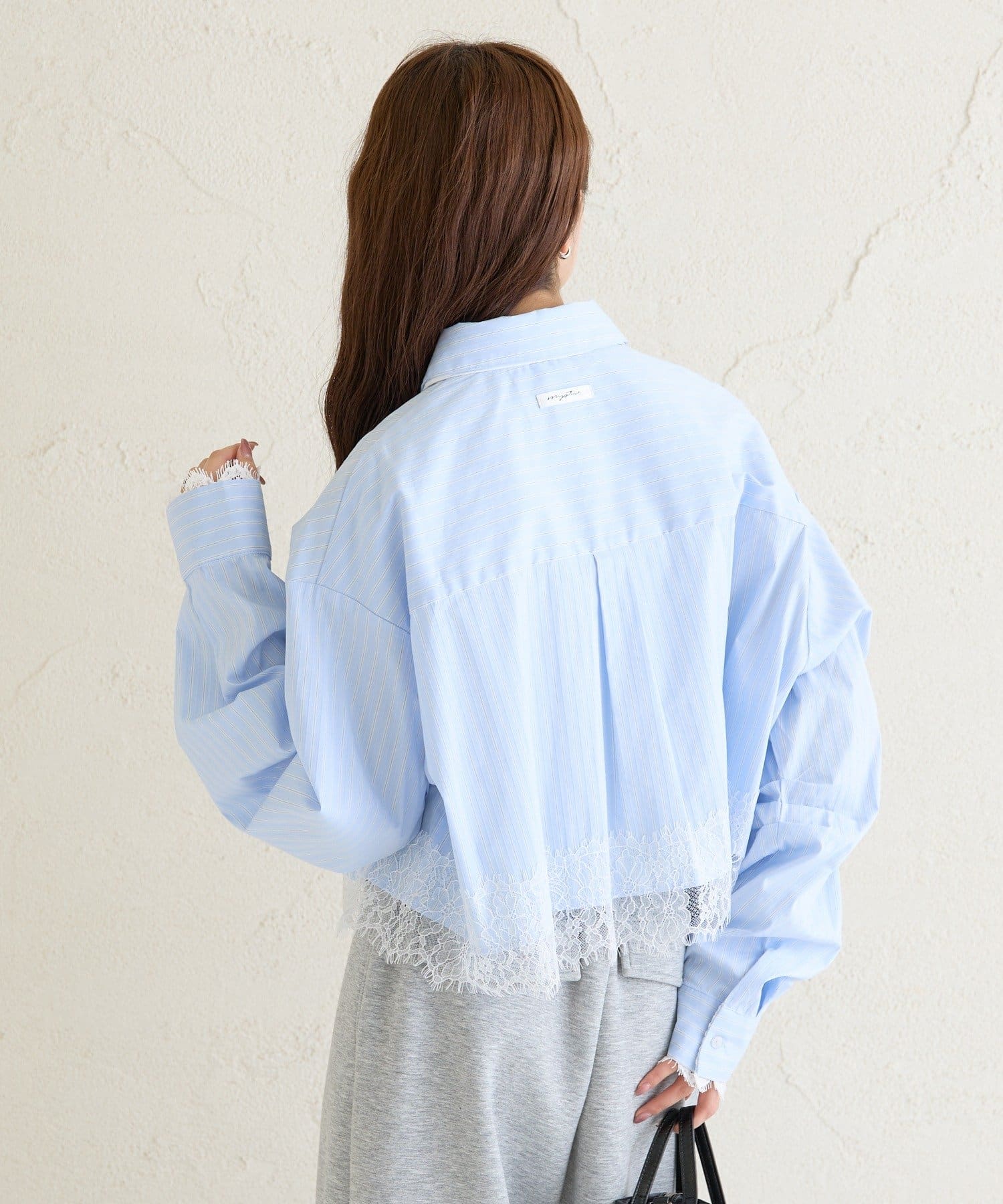 mystic 下擺Lace條紋Shirt - Image 13