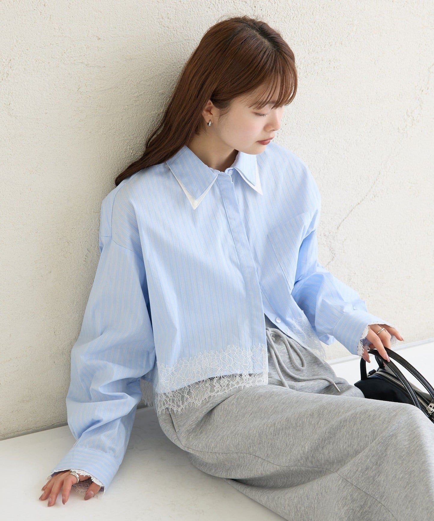 mystic 下擺Lace條紋Shirt - Image 15
