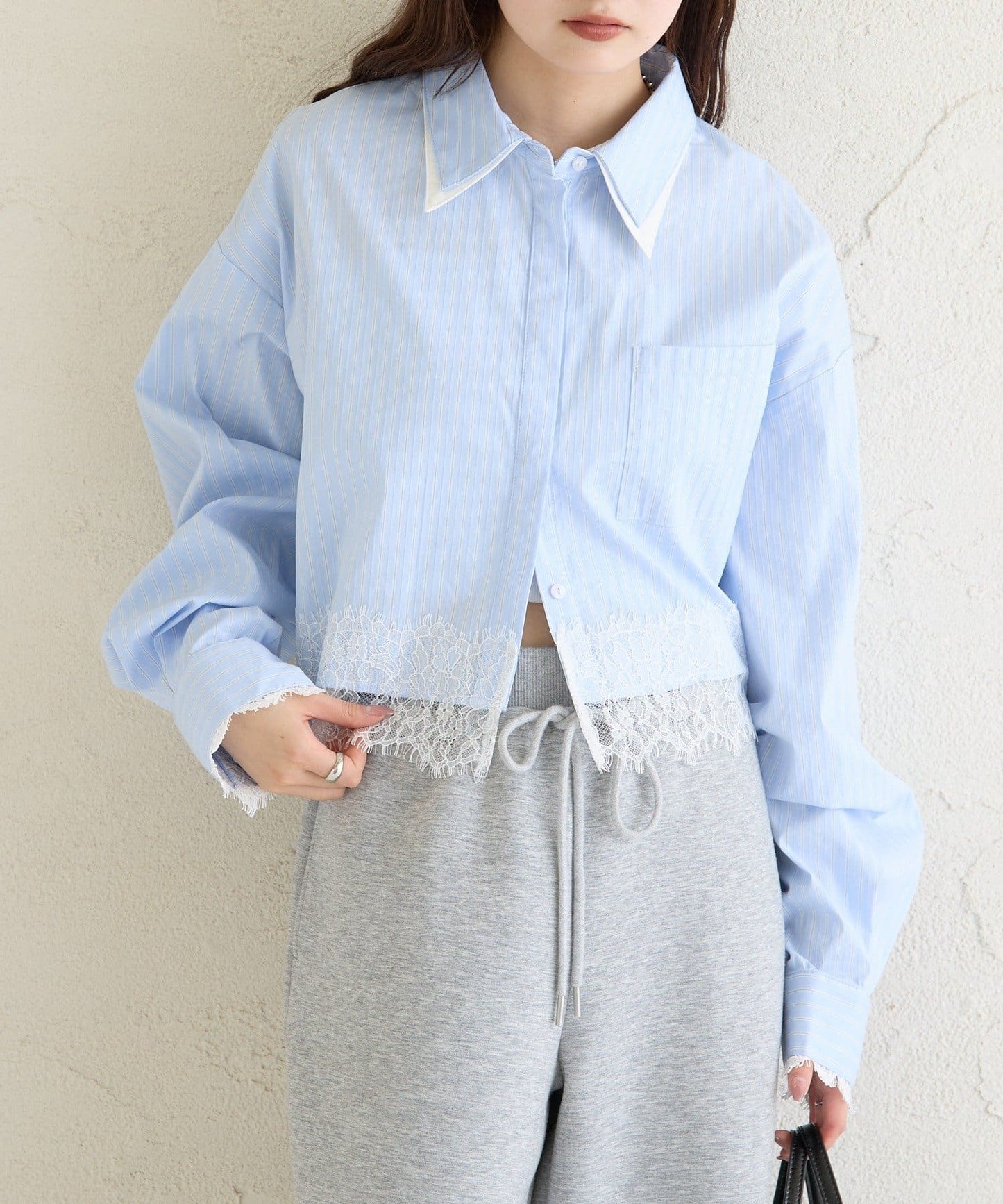 mystic 下擺Lace條紋Shirt - Image 17