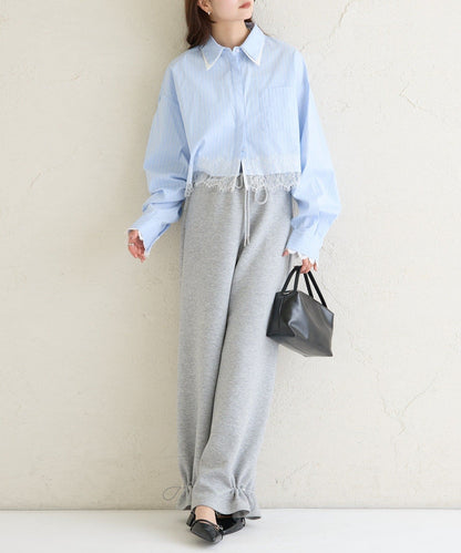 mystic 下擺Lace條紋Shirt - Image 19