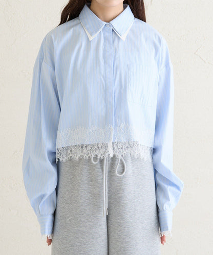 mystic 下擺Lace條紋Shirt - Image 21