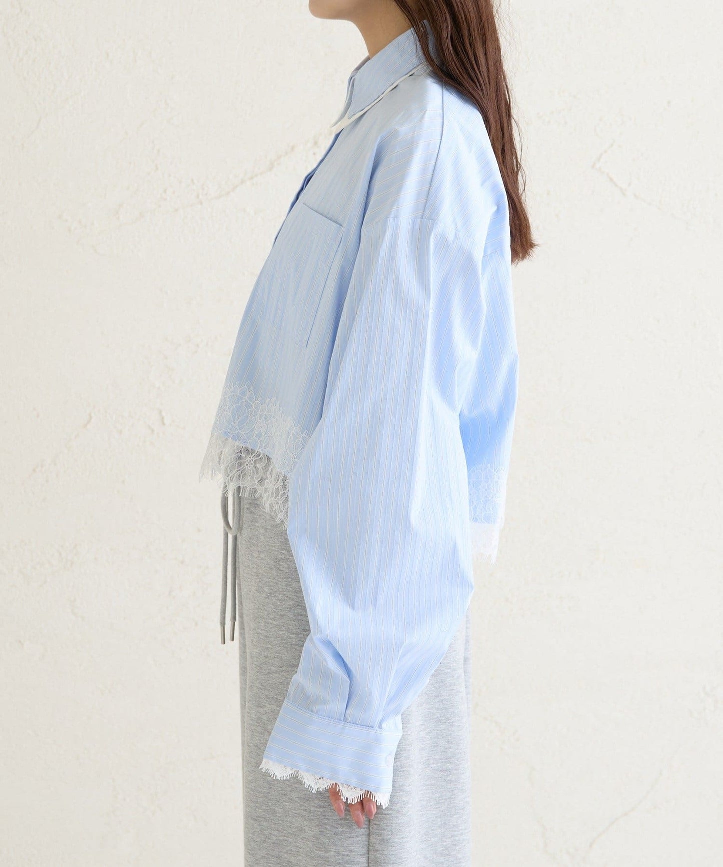 mystic 下擺Lace條紋Shirt - Image 22