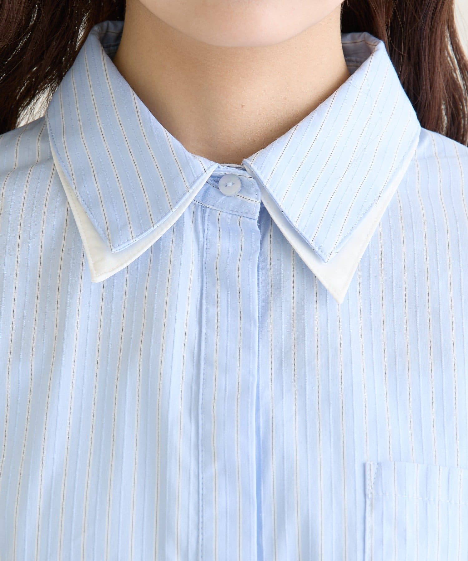 mystic 下擺Lace條紋Shirt - Image 25