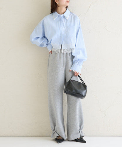 mystic 下擺Lace條紋Shirt - Image 9