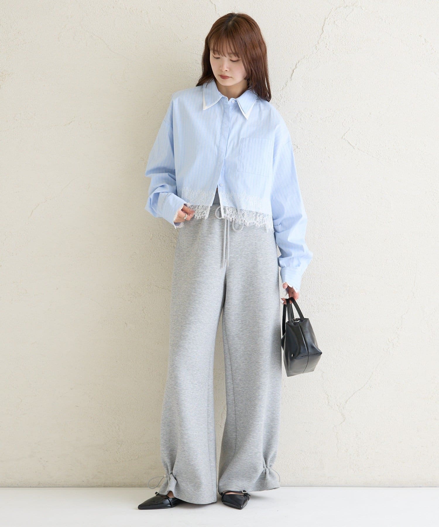 mystic 下擺Lace條紋Shirt - Image 10