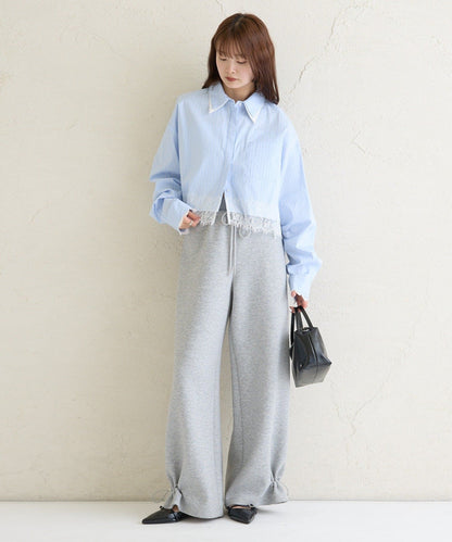 mystic 下擺Lace條紋Shirt - Image 10