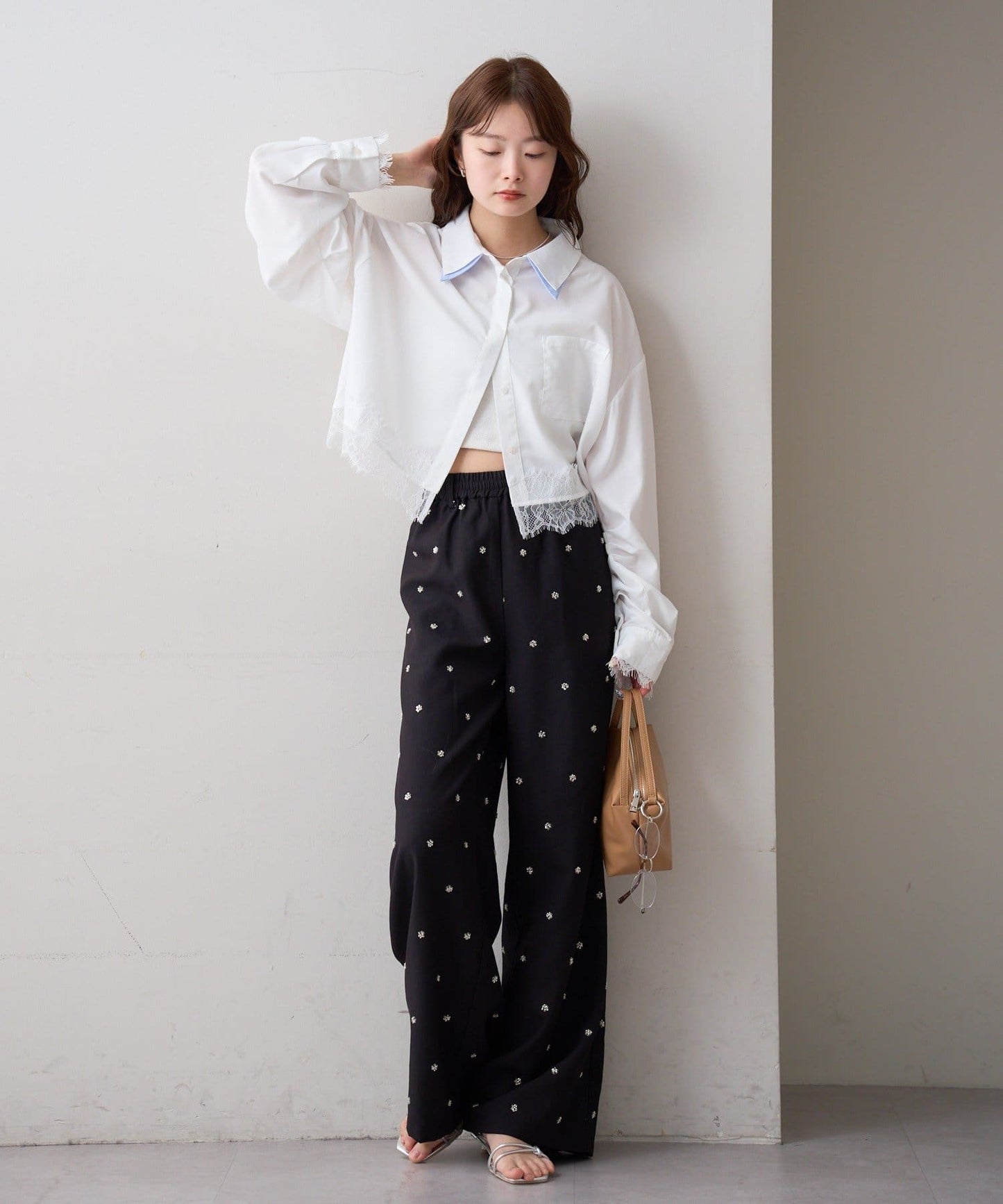mystic 下擺Lace條紋Shirt - Image 38