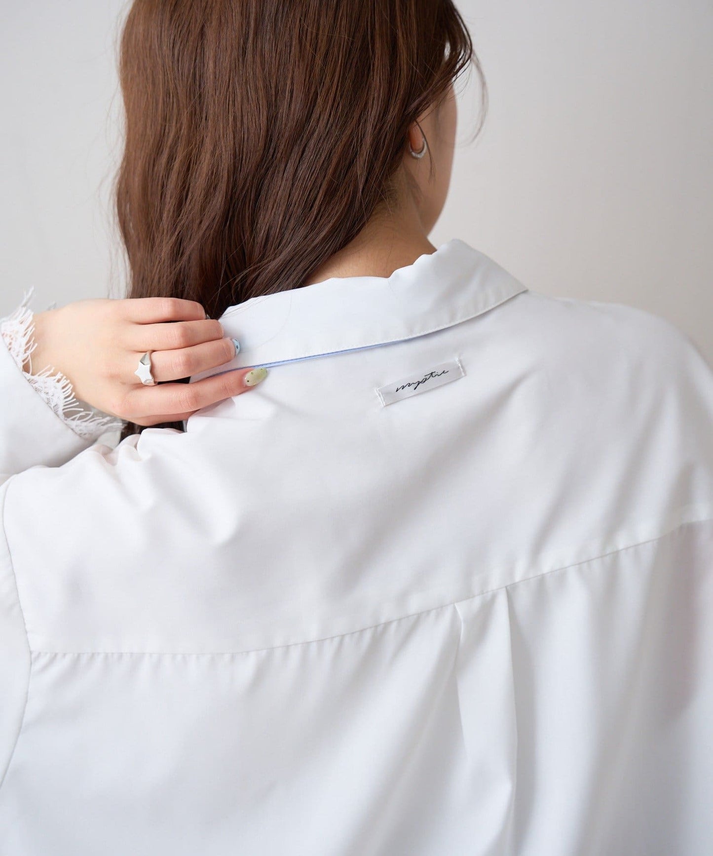 mystic 下擺Lace條紋Shirt - Image 41