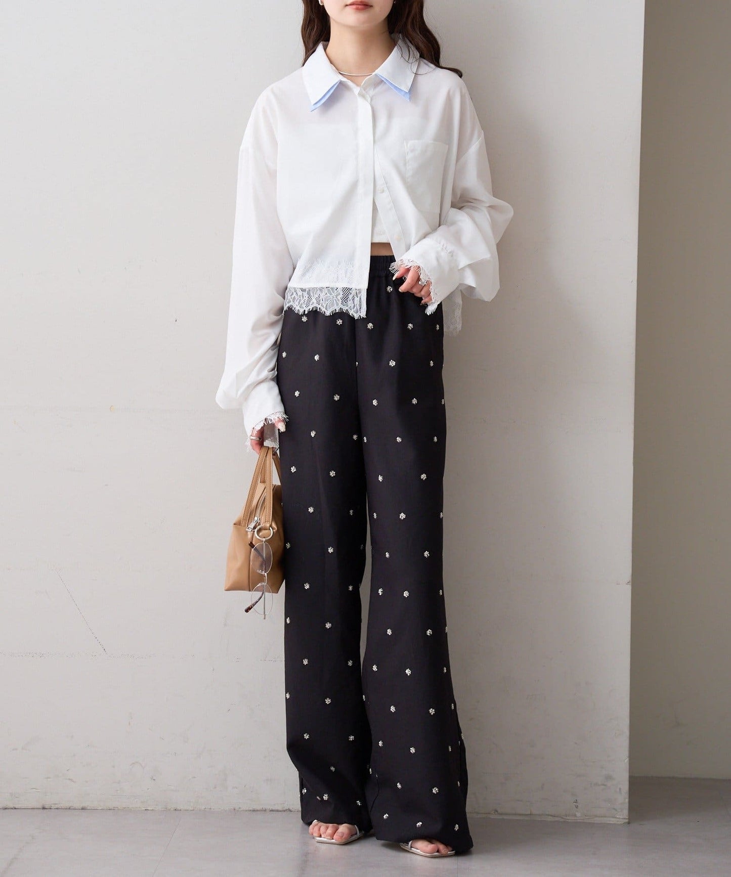 mystic 下擺Lace條紋Shirt - Image 33