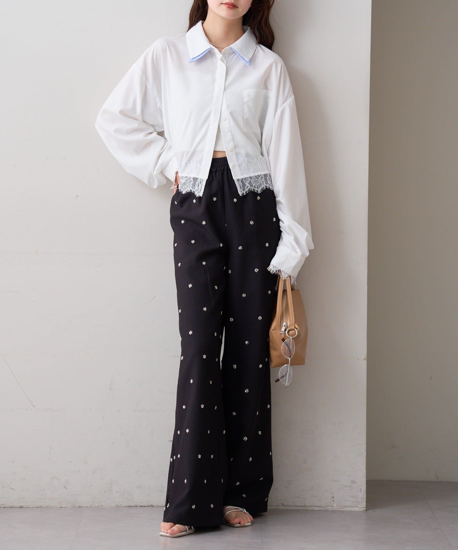 mystic 下擺Lace條紋Shirt - Image 34