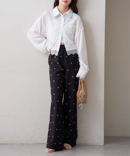 mystic 下擺Lace條紋Shirt - Image 34