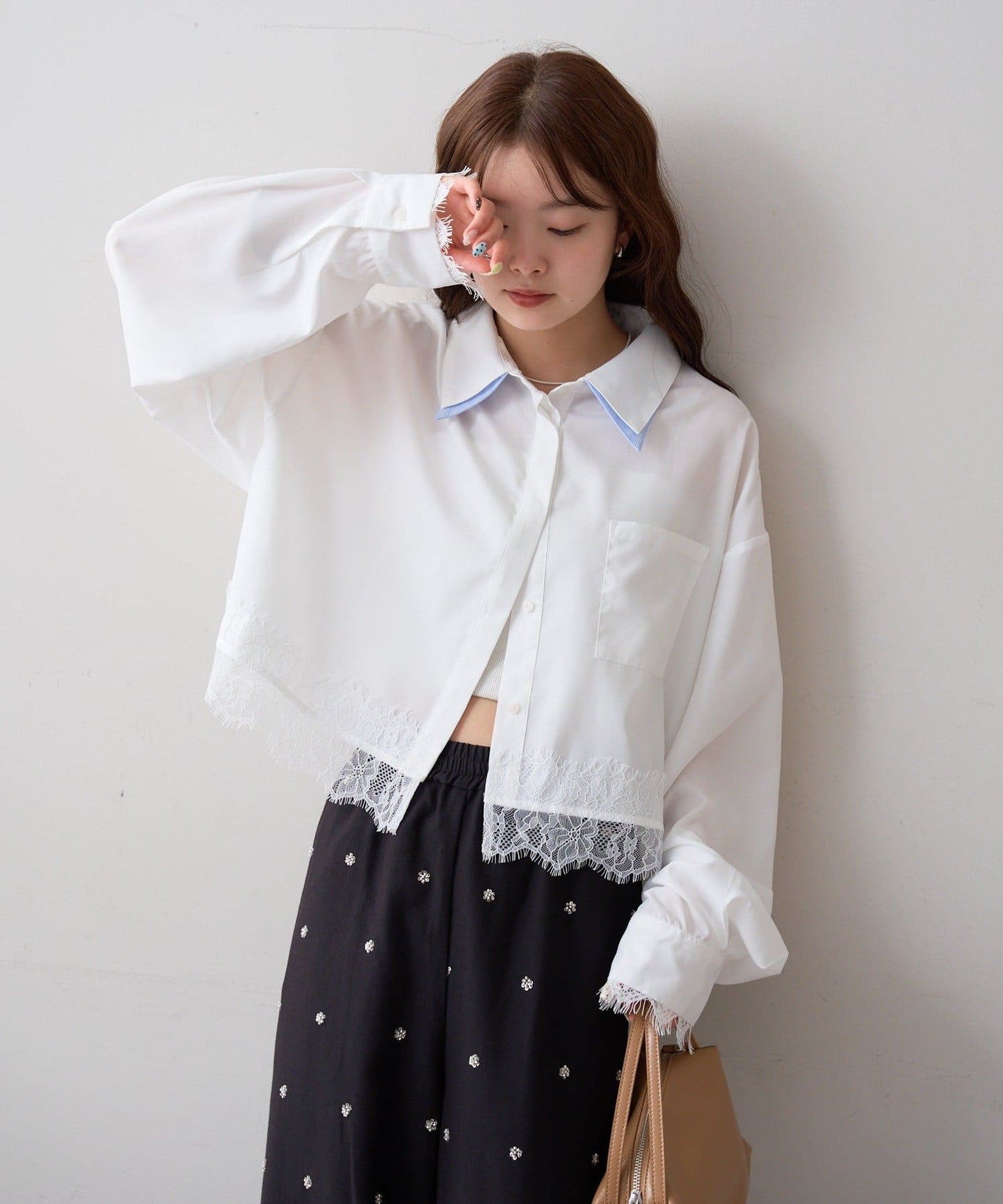 mystic 下擺Lace條紋Shirt - Image 36