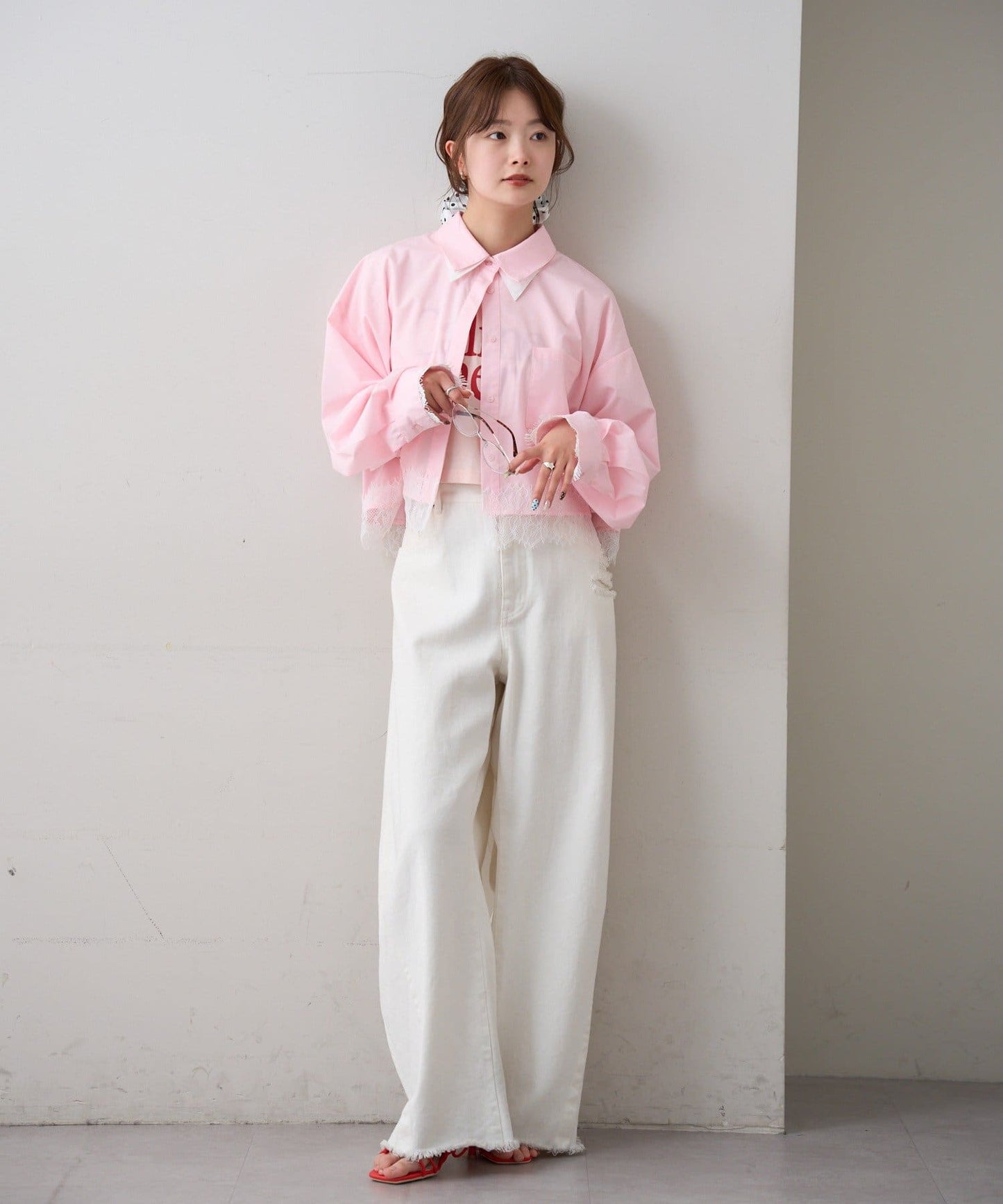 mystic 下擺Lace條紋Shirt - Image 50
