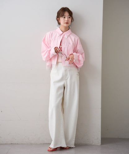 mystic 下擺Lace條紋Shirt - Image 50