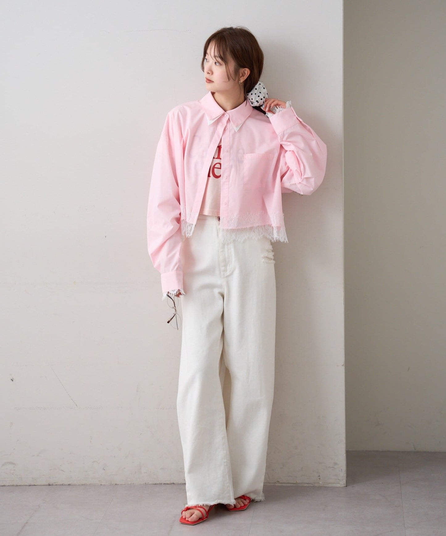 mystic 下擺Lace條紋Shirt - Image 51