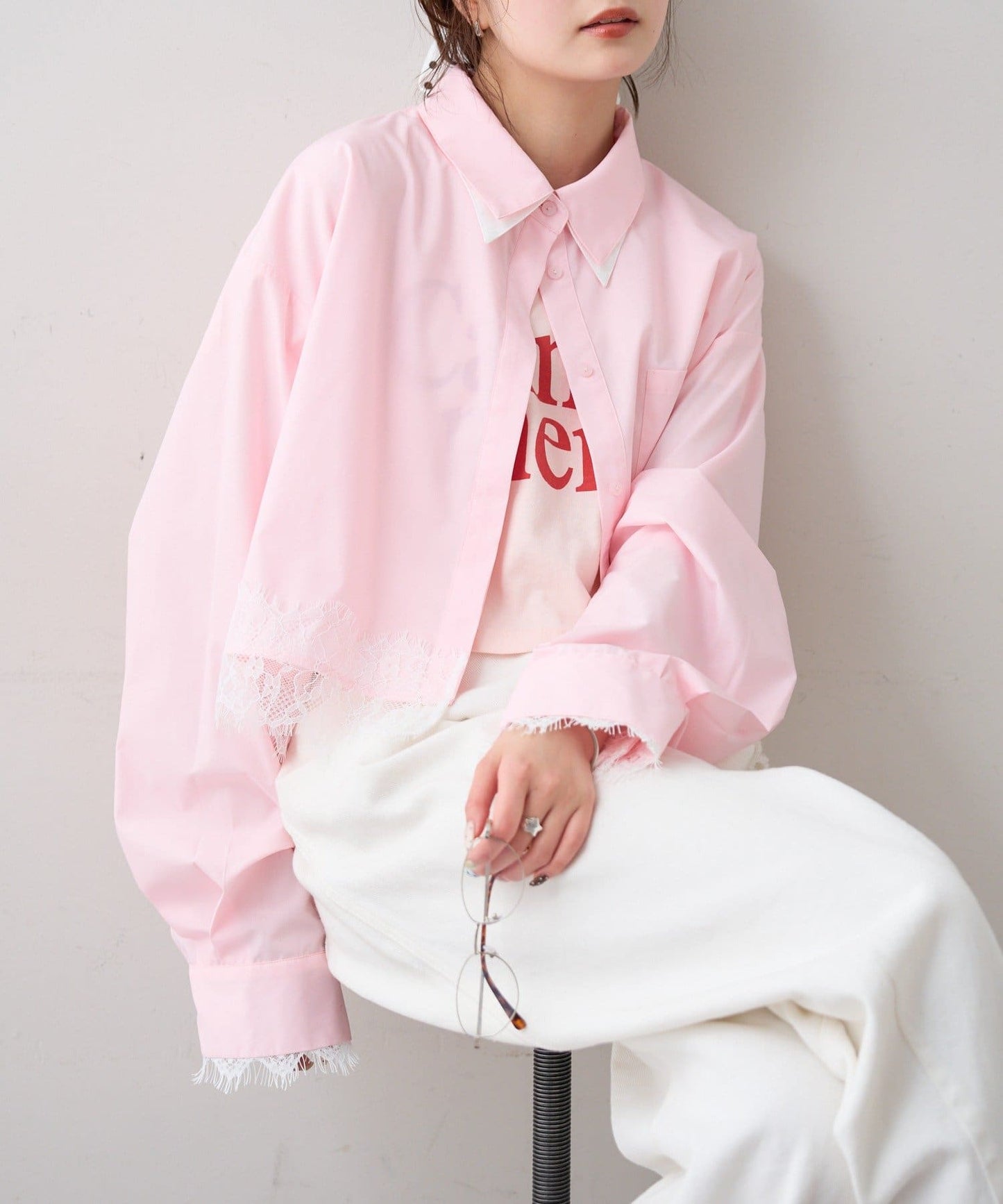 mystic 下擺Lace條紋Shirt - Image 52